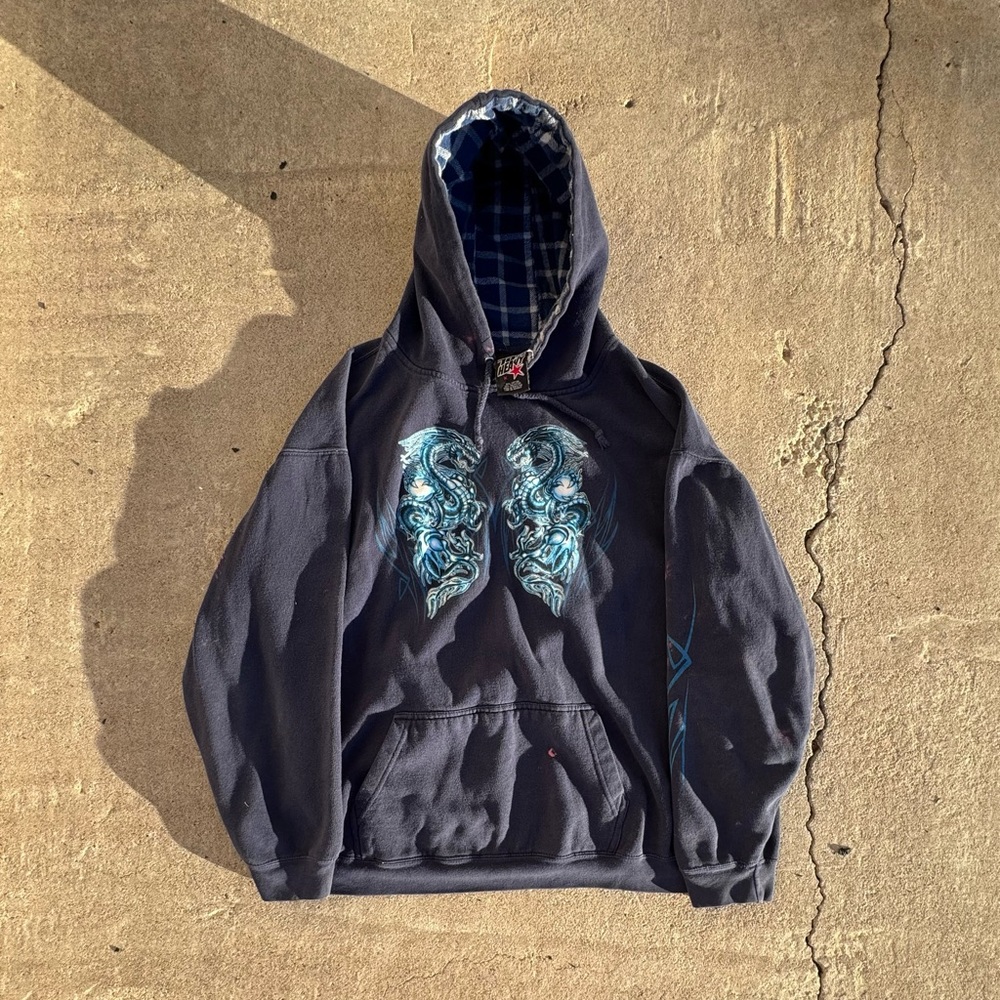 Vintage Cyber Y2K Jnco Top heavy hoodie size XL